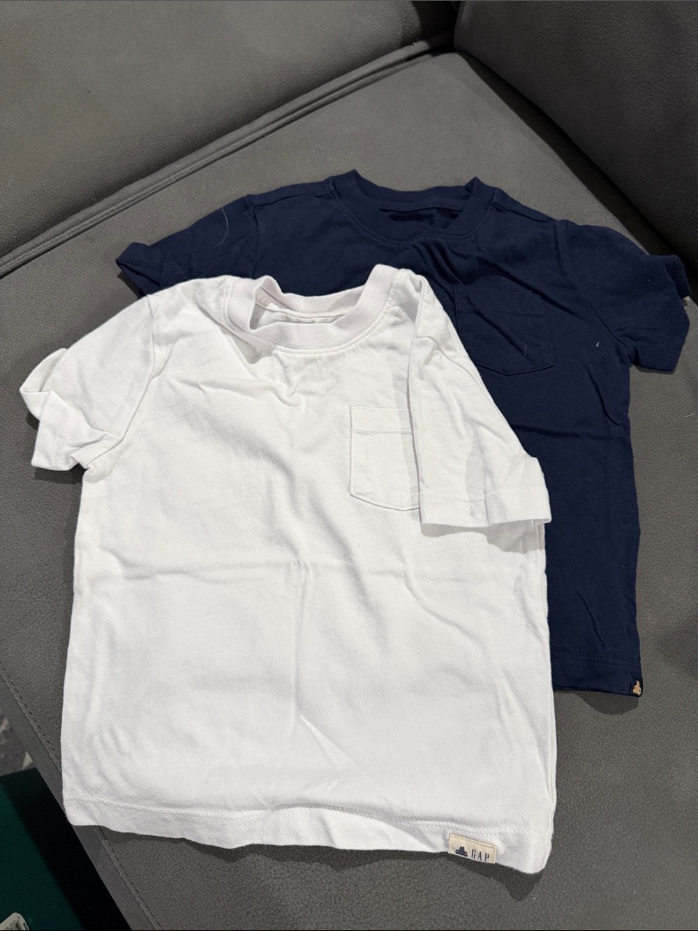 GAP White & Navy Short Sleeve Pocket Tees - 2-Pack